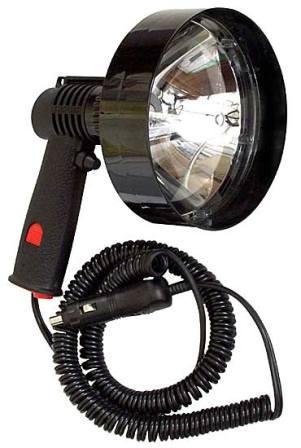Прожектор Light Force LANCE с рефлектором диаметром 140 мм, ручкой и витым кабелем с разъемом под автомобильный прикуриватель.